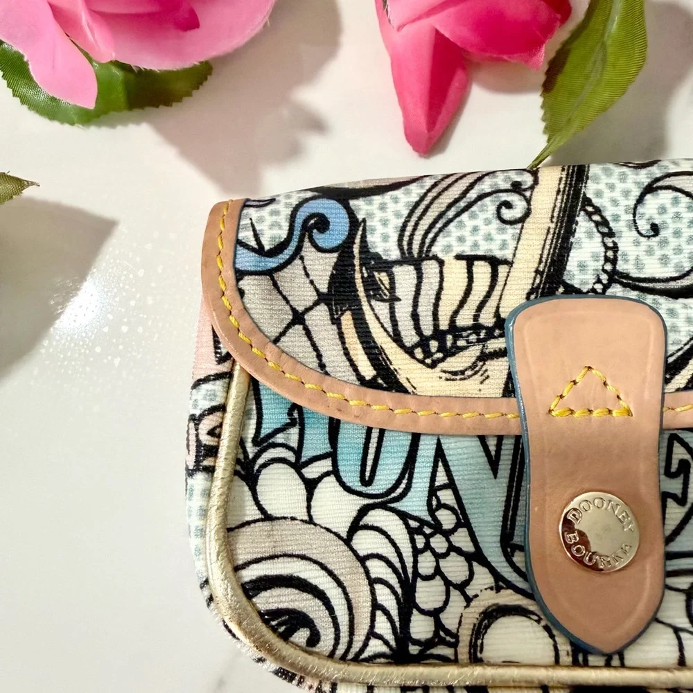 Authentic Collectible Disney Dooney & Bourke Artistic Leather and Gold Wristlet